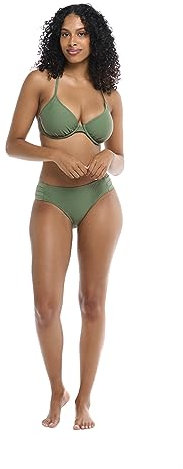 Body Glove Women's Smoothies Solo Solid Underwire D, Dd, E, F Cup Bikini Top Swimsuit, Cactus, E
