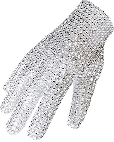 BOMJJOR Michael Diamond Gants pour enfants fans de Billie Jean Gants strass Punk Rock MJ Gants Cadeau de Noël