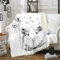 Couverture de lit pour cochon d'Inde,Motif pissenlit,Motif cochon d'Inde,Couverture sherpa pour enfants garçons filles,Adolescents,Plante mignonne,Couverture polaire,Gris et blanc,150x200 cm