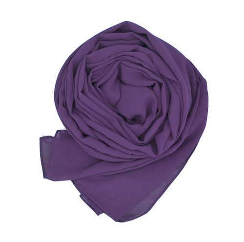 WANSSY® moderner Chiffonschal lang Schal Stola Tuch für Hochzeit Abendkleid in verschiedenen Farben Größe L (Lila)