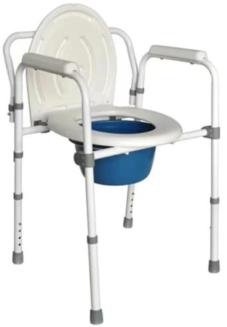 Silla Inodoro portatil para Adultos. Silla de Ducha para Personas Mayores. Silla con Inodoro Regulable en Altura. Inodoro portatil para Adultos Plegable. Silla WC Personas Mayores con reposabrazos.