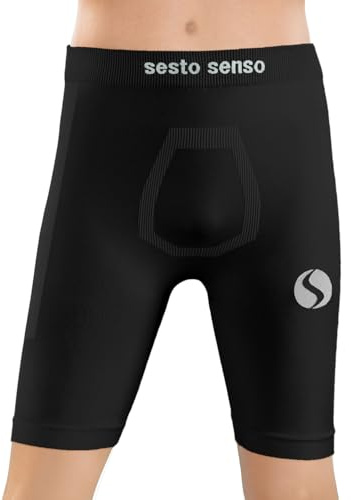 sesto senso Underbyxor barn pojkar cykelbyxor korta under shorts sport tajt, svart, 140-164