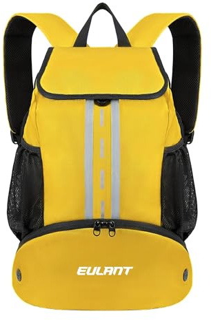 EULANT Zaino da Calcio con Portascarpe,Impermeabile Zainetto Sportivo per Basket Pallavolo Baseball Nuoto Camping Escursionismo Addestramento Spiaggia,Versione di Base