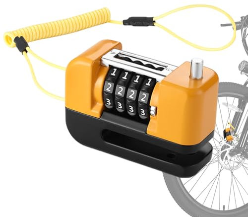 Blocco Disco Freno, Blocco Freno Della Bicicletta | Blocchi Di Combinazione Di Sicurezza Con 4 Cifre Per La Bicicletta Elettrica | Blocco Di Sicurezza Impermeabile Per Moto Elettriche, Accessoi