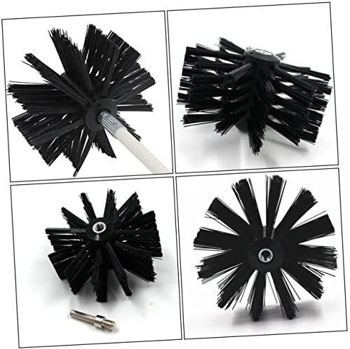 KOMBIUDA Brosse pour Conduit de Sécheuse Nylon 410mm 9 Tiges Flexible Manche Bois Nettoyage Conduit Séchage Cheminée Kit Complet