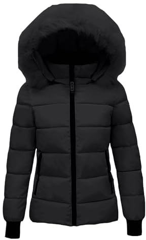 Abrigo de Invierno para Mujer acolchado plegable con capucha chaqueta corta ultraligera acolchada delgada cremallera completa cálido gran tamaño nico Termica Plumíferos