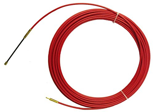 APIEX - Aiguille Tire Fil toron d'acier revêtu Nylon 30 mètres diamètre 4 mm avec tête Flexible de Guidage et oeillet de tirage démontable