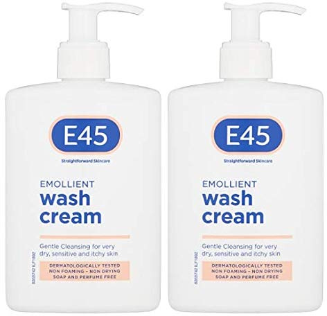 E45 Dermatological Emollient Wash Cream, 250 ml (Pack Of 2)