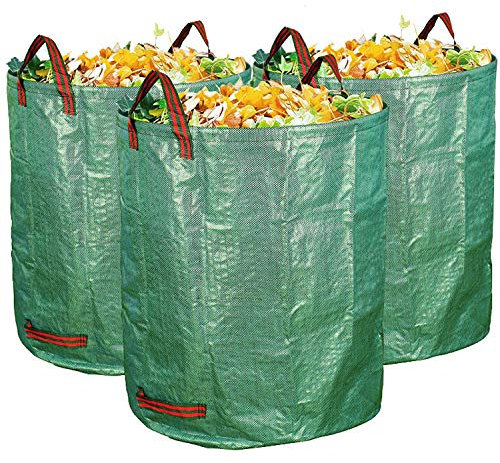 Quailitas Garden Waste Bags – 272L [Pack of 3], 76 x 67 cm, Large Capacity, Heavy Duty Yard Waste Bag, Compact Design