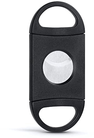 Vicloon Tagliasigari in Acciaio Inox, Tagliare la Parte Finale del Sigaro per la Maggior Parte dei Sigari (Nero)