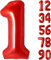 Palloncino ad elio numero ROSSO 101 cm numeri gonfiabili compleanno feste occasioni numero gigante (1)