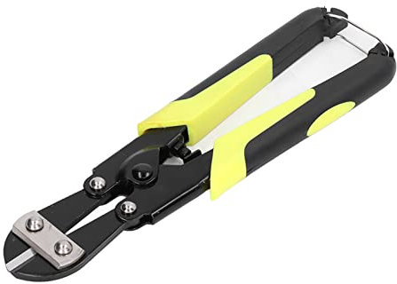 Tyenaza Mini-Bolzenschneider, metrischer 55 Stahlporter, kompakter Bolzenschneider, geschnittene Stahldrähte, Litzendrahtschneider, Abisolierzange mit 2-farbigem Kunststoffgriff