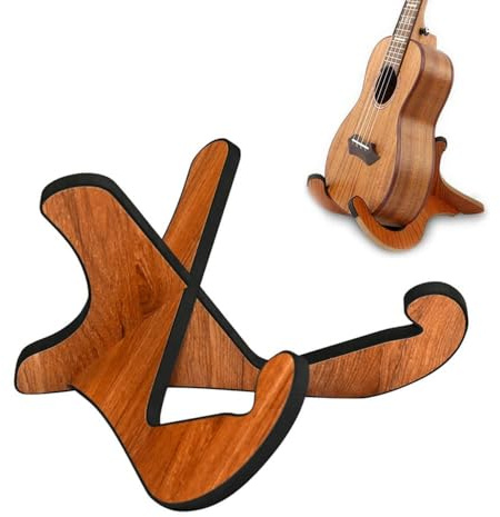 Eidoct Guitar Stand Wood Thickened Universal, Folding Wooden Guitar Rack Detachable Musical Instrument Holder for Acoustic Classical Electric Guitars Banjo Bass