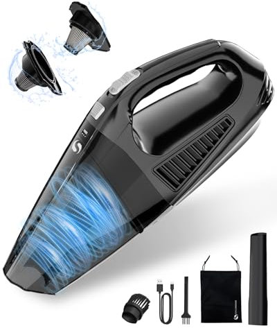 SERVOMASTER Handheld Vacuum Cleaner, Hand Held Vacuum Cordless Powerful For Car, House & Pet Hair Cleaning, Kitchen Mini Vacuum Cleaner