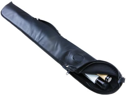 Sinsilvie Pool Cue Bag,Schwarz,Braun Pool Queue Tasche,Billard Queue Tasche,Tragbare Pool Queue Tasche Tragetasche Snooker Sticks Billard Tasche für 1/2 Billard Stick Rod Storage (Black)
