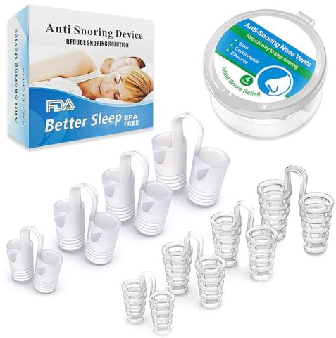 Schnarchstopper, 8 Stück Anti Schnarch Nasenspreizer, Silikon Schnarchstopper, Anti Schnarch Gerät, Silikon Nasendilator(2 Stile 4 Größen)