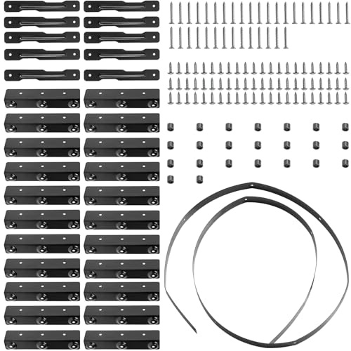 Louvers Hardware Kit di montaggio per persiane, attacco universale per persiane in legno, Louvers Hardware Set per persiane e tapparelle, set completo di accessori di montaggio per 11 lamelle, ferro