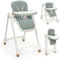 Interbaby Trona Bebe Evolutiva | Trona Plegable 6-36 meses, Máximo 25 kg, Aluminio | Silla Bebe Respaldo 4 Posiciones, Patas y Bandeja Regulables, Arnés de Seguridad | Practic Verde