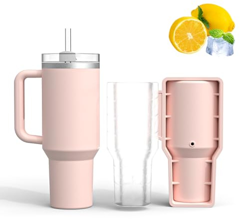 XJLyaya Is, isbricka, Stanley Cup-tillbehör, Ice Cube Tray, isform med lock, lämplig för Stanley-muggar 20–40 oz (B)