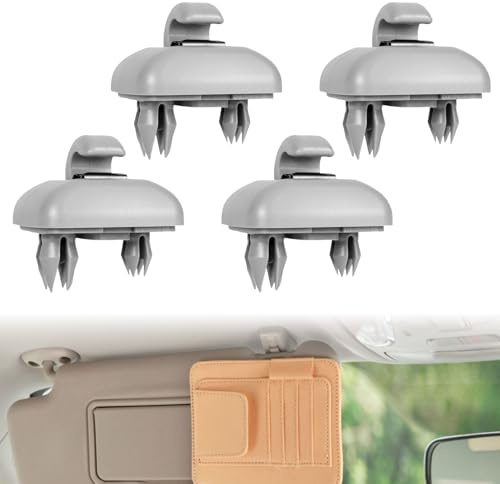 4 Piezas Parasol Reemplazo Clip para Audi A1 A3 S3 A4 S4 A5 S4 S5 Q3 Q5 (8E0 / 857/562) TT B6 B7 B8, Visera para Gancho, Soportes para Parasol de Coche, Soporte de Repuesto, Gris