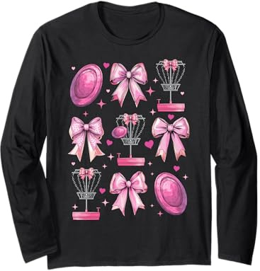 Discgolf - Cestino a disco da ragazza, motivo cocchetta, con fiocco, colore: Rosa Maglia a Manica