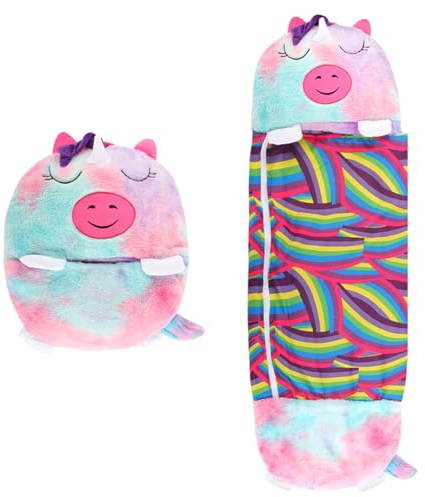 Discoball Sleeping Bags for Kids, Boys and Girls Plush Slumber Bag for Kindergarten/Travel/Camping/Daycare