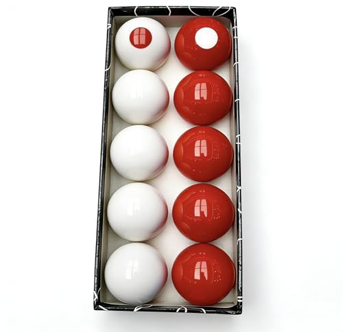 HMQQ 2-1/8 Inch Regulation Bumper Pool Balls, 10-Piece Resin Set