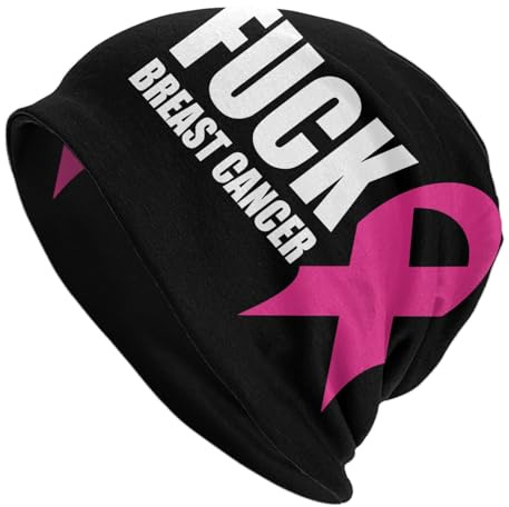 Dam män slouchy beanie mössa på bröstcancer vård sportmössa lätt nattmössa varm kemohatt för löpning utomhus vinter