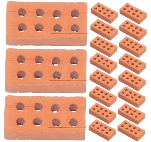 LALADEFIEE Set 150 Pezzi Mattoncini in Miniatura in Argilla, Mini Mattoni Staccabili per Costruzioni Fai da Te, Decorazioni e Simulazione Casa delle Bambole, Gioco Creativo per Sviluppo