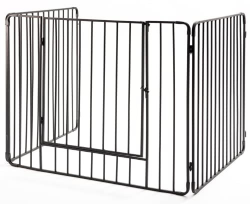 Crannog Heavy Duty Fire Guard Screen With Front Door, For Fireplace, Open Fire, Log Burner. Screen Fireguard To Keep, Child, Baby, Dog, Cat, Pet & Dogs Safe