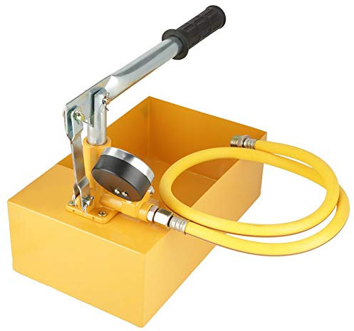 Qinlorgo Prueba de Presión de la Bomba, Herramienta de probador de tuberías de la Bomba de Prueba de Presión Hidráulica Manual 2.5Mpa 25KG