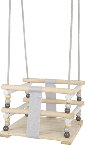 small foot Kleinkindschaukel Skandi, mit Vier geschlossenen Seiten und Zwei reißfesten Gurten, ab 18 Monaten, 11940 Mehrfarbig