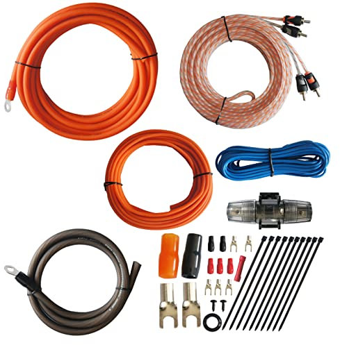 RD True 4 Gauge Car Audio Cable Amp Wiring Kit - 2 Channel Rock Direct CCA Power Cable Amplifier Install Wiring Kit