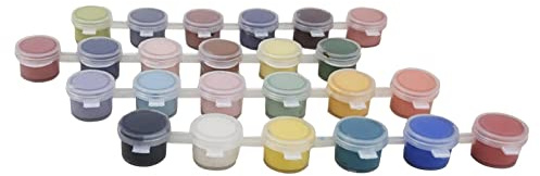 Oshhni 24x Ceramic Pigments Underglaze Color Pigment Set DIY 24 Colors 2ml Craft Concentrate Paint Pigments Pottery Glaze for Kids Beginners