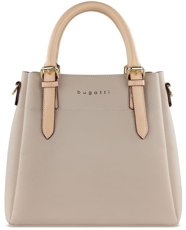 bugatti Ella Handtasche Damen Klein, Frauen Tasche, Damenhandtasche, beige