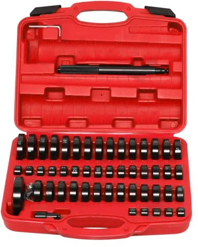 TAPMING Set di attrezzi per cuscinetti delle ruote, set di estrattori per cuscinetti a sfera ciechi, estrattore per martello scorrevole, 51 pezzi, 18 – 65 mm