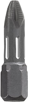 kwb 2 x Bits 25 mm PZ 2 Torsion 122102 (TQ 60 Stahl, Torsionszone, ISO 1173 Antrieb C6.3)