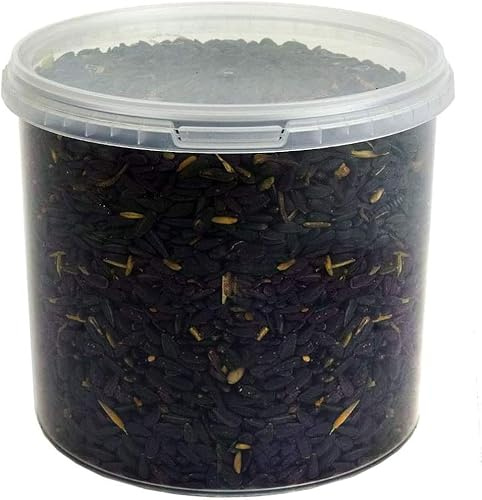 Graines de Tournesol Noir GardenersDream - Nourriture Riche en Huile pour Les Oiseaux Sauvages du Jardin (2.5L)