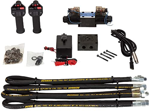 WINCHMAX. Kit de instalación de cabrestante hidráulico. Válvula, Mangueras, Equipos de Control. Control Remoto inalámbrico de 12v.