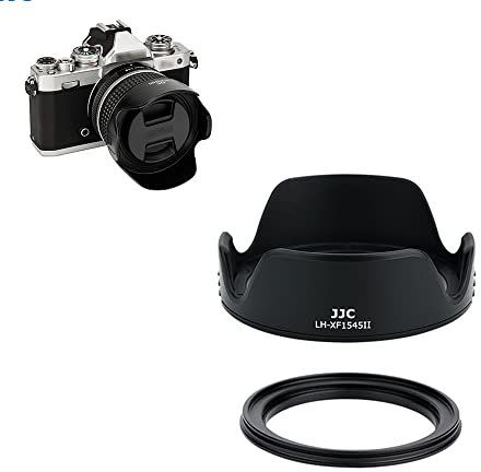 JJC - Parasol para Objetivo con Anillo Adaptador de 52 mm para Objetivo Canon EF 40 mm F2,8, FUJIFILM Fujinon XC 15-45 mm F3,5-5,6, FUJIFILM XF 18 mm F2 R, Nikon NIKKOR Z 40 mm F2, Z 28mm F2.8 (SE)