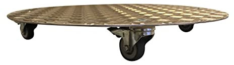 Pflanzenroller AluRiffelblech Rund -200 bis200kg Blumenroller Untersetzer Indoor Outdoor (Riffel5/6,5-200-Ø300)