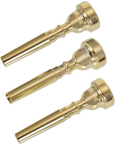 Gold Trumpet Mouthpieces 7C 5C 3C Trumpet Mouthpiece Set-For Beginners and Professional Players 3Pack