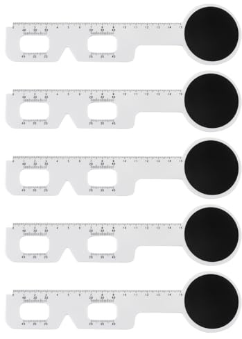 Enwye Règle optique de mesure de la distance pupillaire, outil ophtalmique, 5 pièces (blanc)