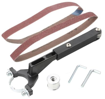 VISLONE Precision File Sander,Angle Grinder to Belt Sander Converter Kit, Woodworking Sanding Conversion Kit for 100/125 Angle Grinders, Sanding Belt Attachment for Polishing