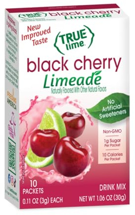 True Lime Limeade Stick Pack, Black Cherry, 10 Count (1.06oz) by True Lemon