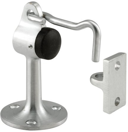 Prime-Line J 4602 4 In. Floor Stop, Solid Brass, Brushed Chrome Finish (Single Pack)