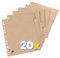Oxford Register Touareg, DIN A4, 5-teilig, aus Recycling-Kraftkarton, beige, 20 Stück