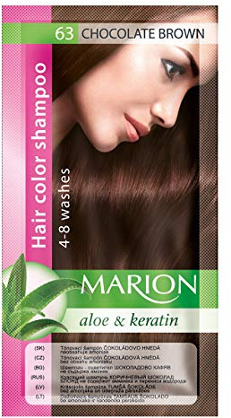 Marion Hair Color Shampoo in Sachet Lasting 4-8 Washes - 63 – Chocolate Brown