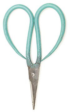 Authentic Blades THO mittel- asiatische Haushaltsschere aus Vietnam - Schneide 7 cm - grün gummiert, Scharfe Haushaltsschere aus Vietnam