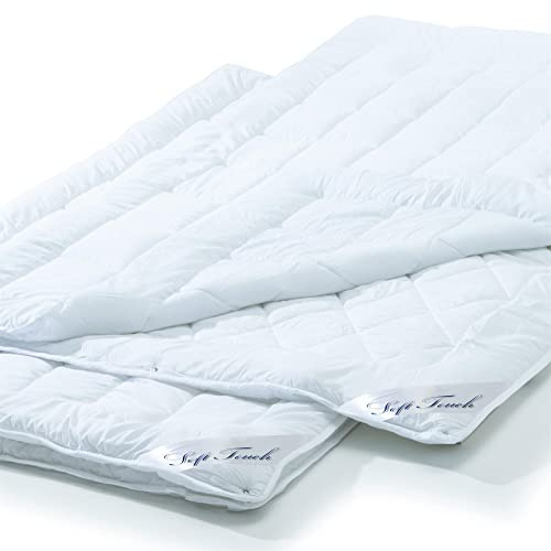 aqua-textil 4 Jahreszeiten Bettdecke 2er Set 155x220cm Decken zusammengeknöpft Winter 1000g Sommer 800g klimaregulierend Oeko-TEX